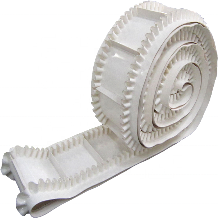 Monster belting | Inclined PU cleat conveyor belt with sidewall
