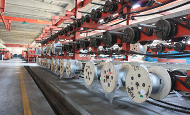 Steel cord conveyor belt production line