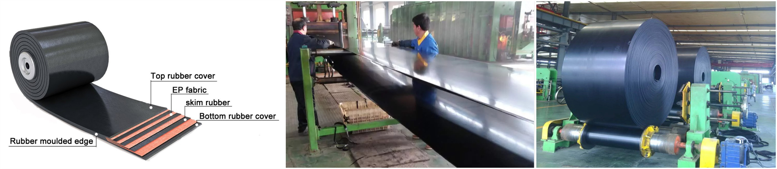 flat rubber belt conveyor