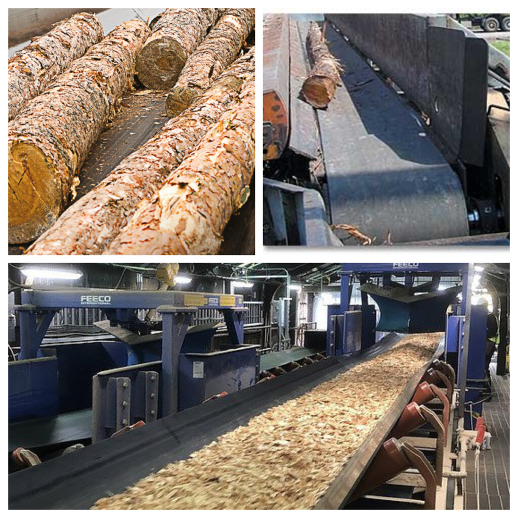 log belt conveyor rubber