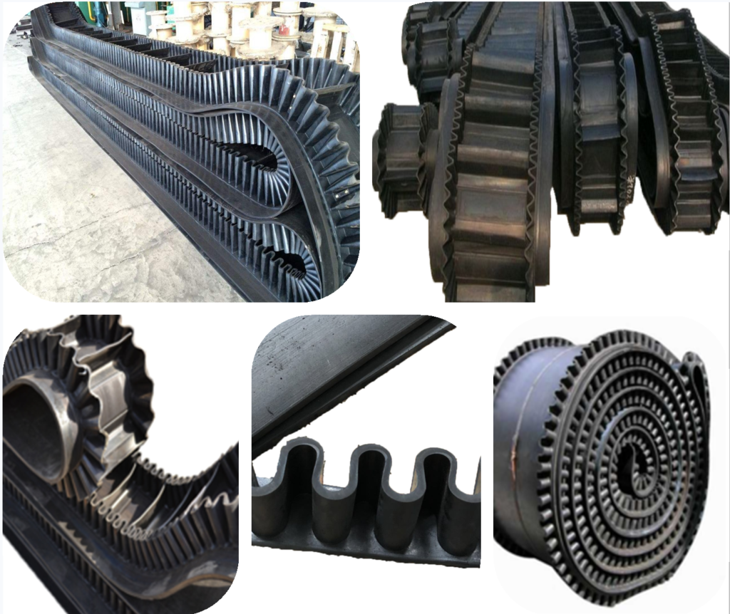 EP black side skirt rubber band conveyor belt