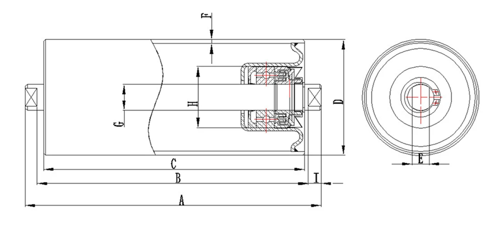 carrier roller drawing