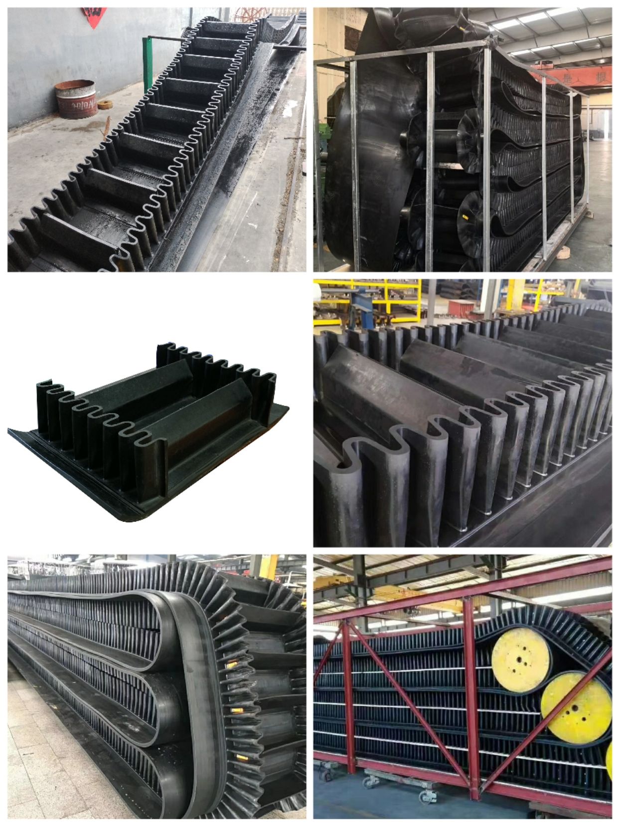 Self extinguish rubber belt for coal