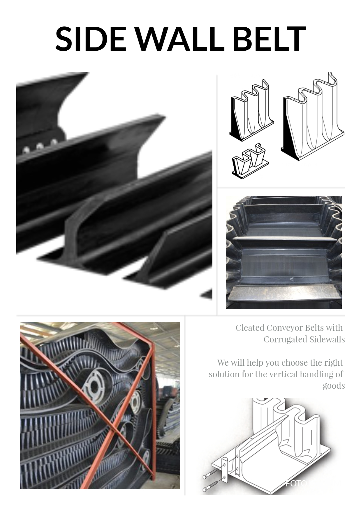 Cleated Conveyor Belts with Corrugated Sidewalls